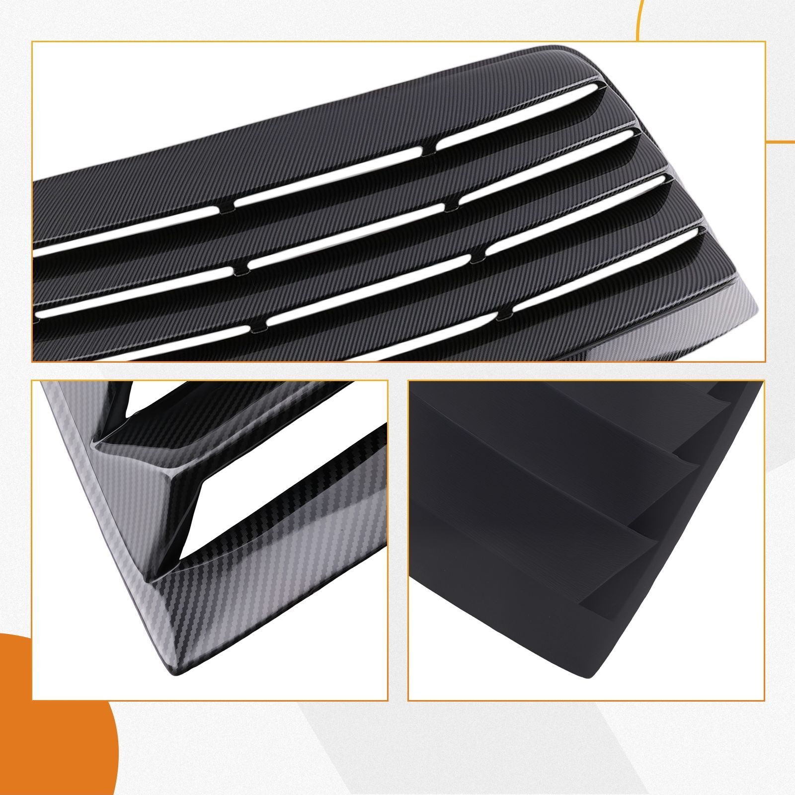 Carbon Fiber Rear Window Louver for Dodge Challenger 2008-2023 New