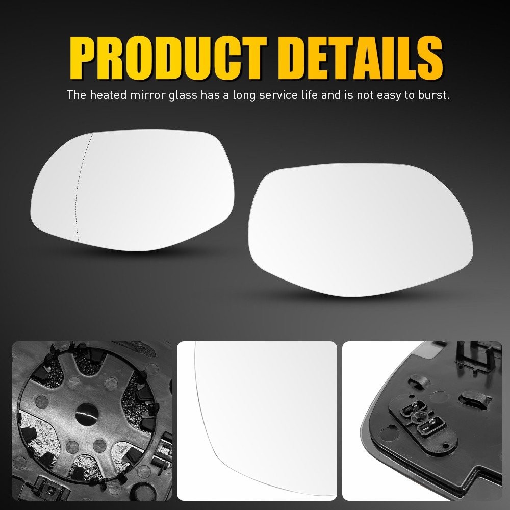 OE Style Heated Mirror Glass for Porsche Cayenne 2008 2009 2010 Left Right 1/2X