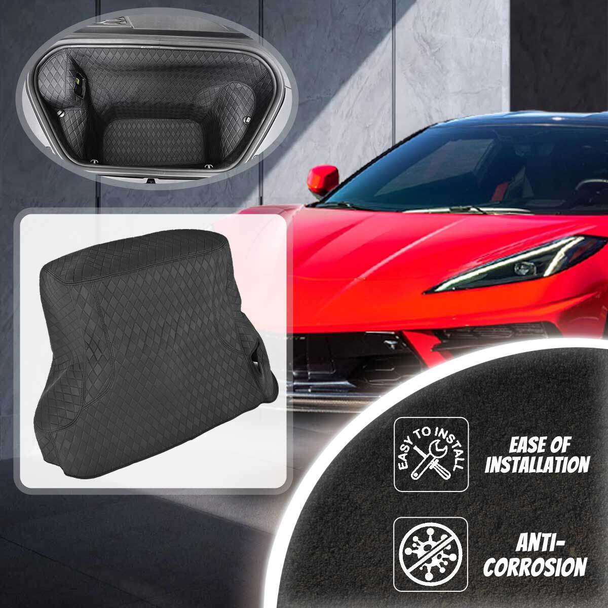 Front Rear Engine Bay Panel Covers Plate Trunk Cargo Mat for Corvette C8 Coupe