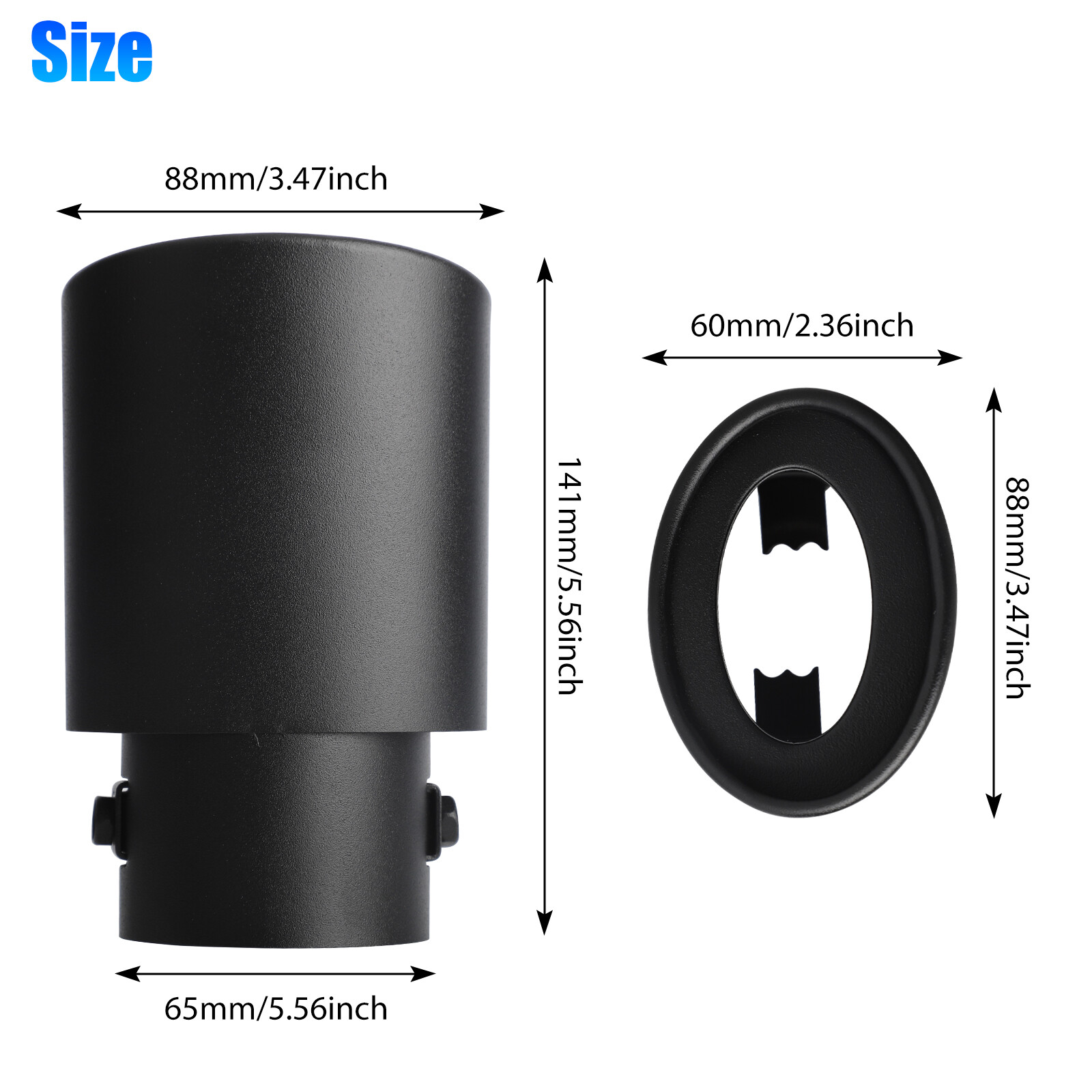 Car Auto Stainless Steel Rear Exhaust Pipe Tail Muffler Tip Round Accessories US