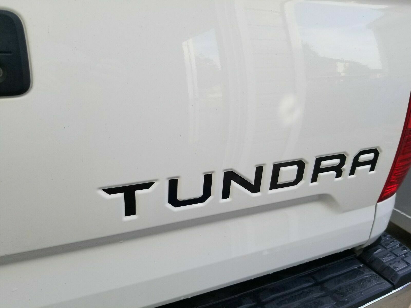 BLACK Tailgate Insert Letters Decal Vinyl Stickers for Toyota Tundra 2014-2021
