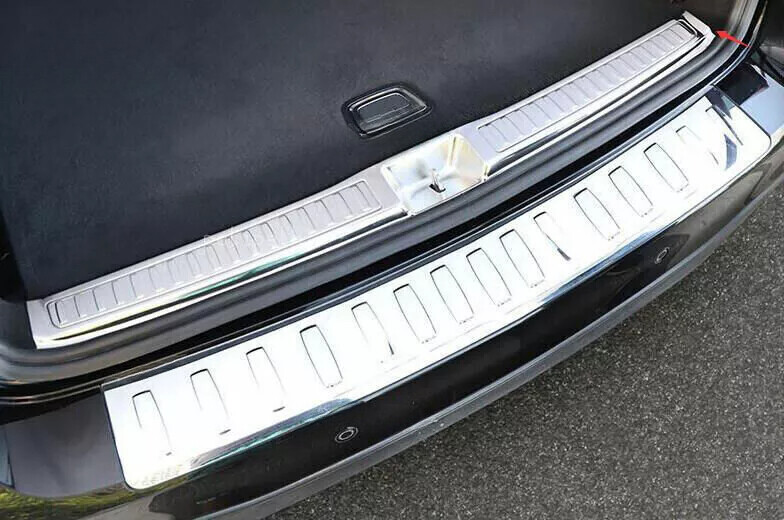 For Benz ML 2012-2015 Silver Titanium Rear Bumper Sill Plate Protector 1PCS