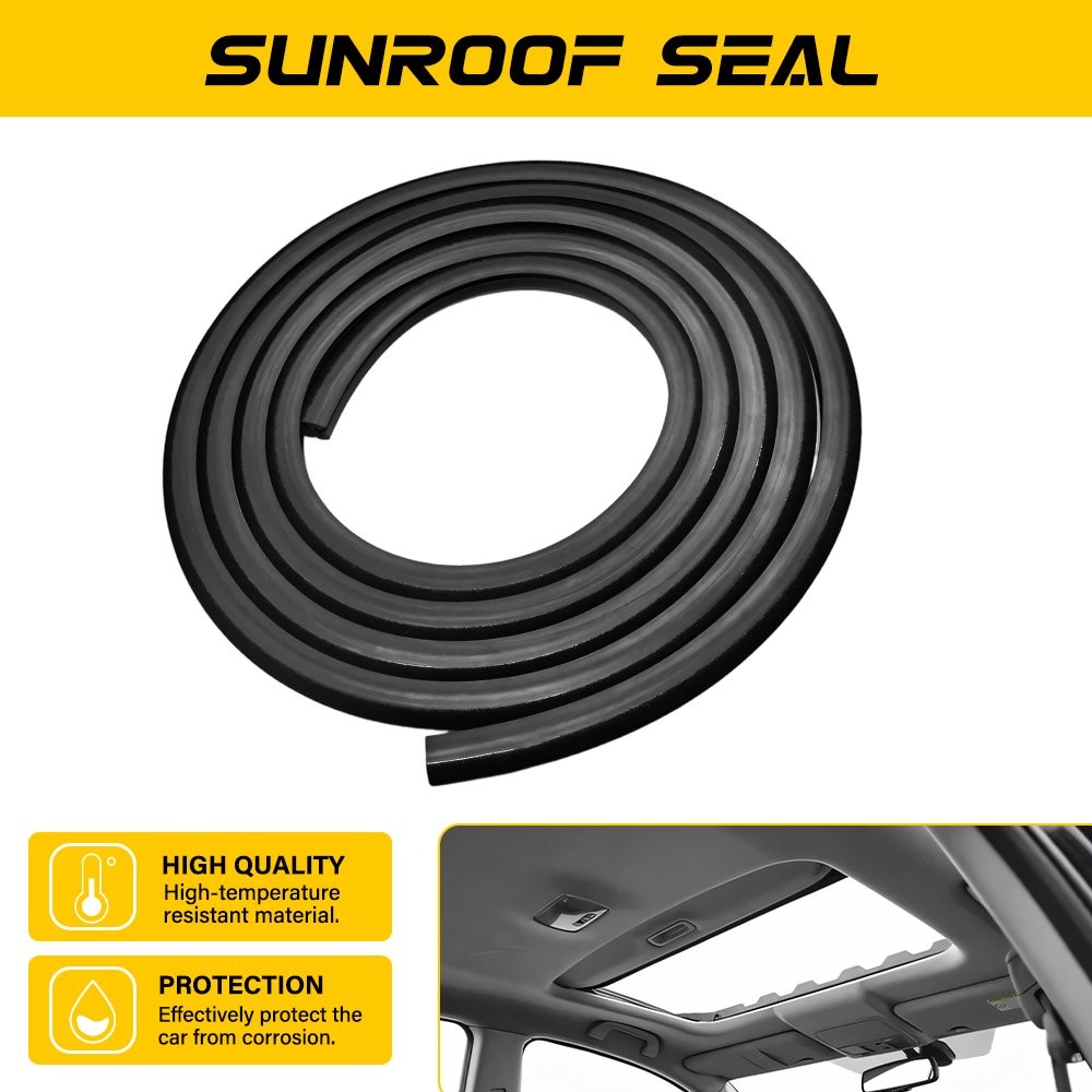 Black Upper Sunroof Glass Weatherstrip Seal For 1999-2010 VW JETTA / BEETLE New