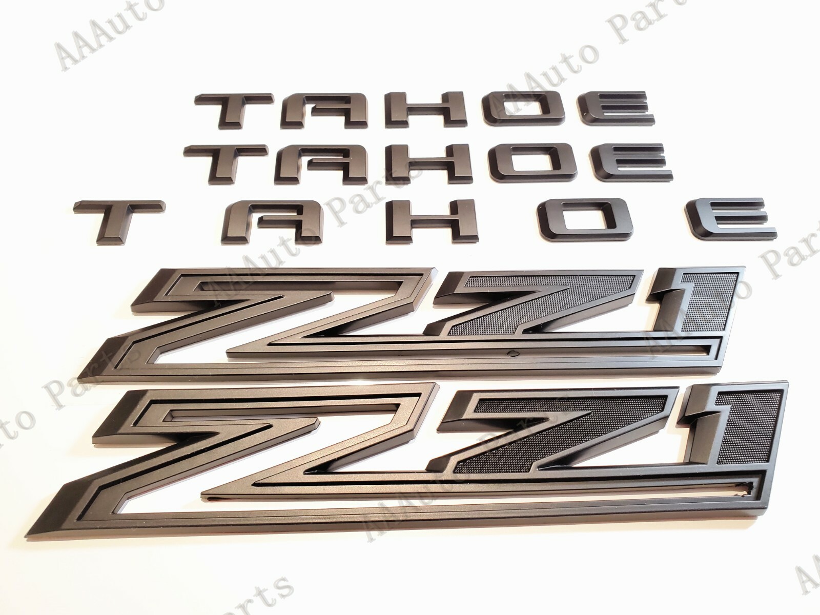 5PCS Chevrolet Tahoe Matte Black Door Rear Tailgate Tahoe Fender Z71 Emblems