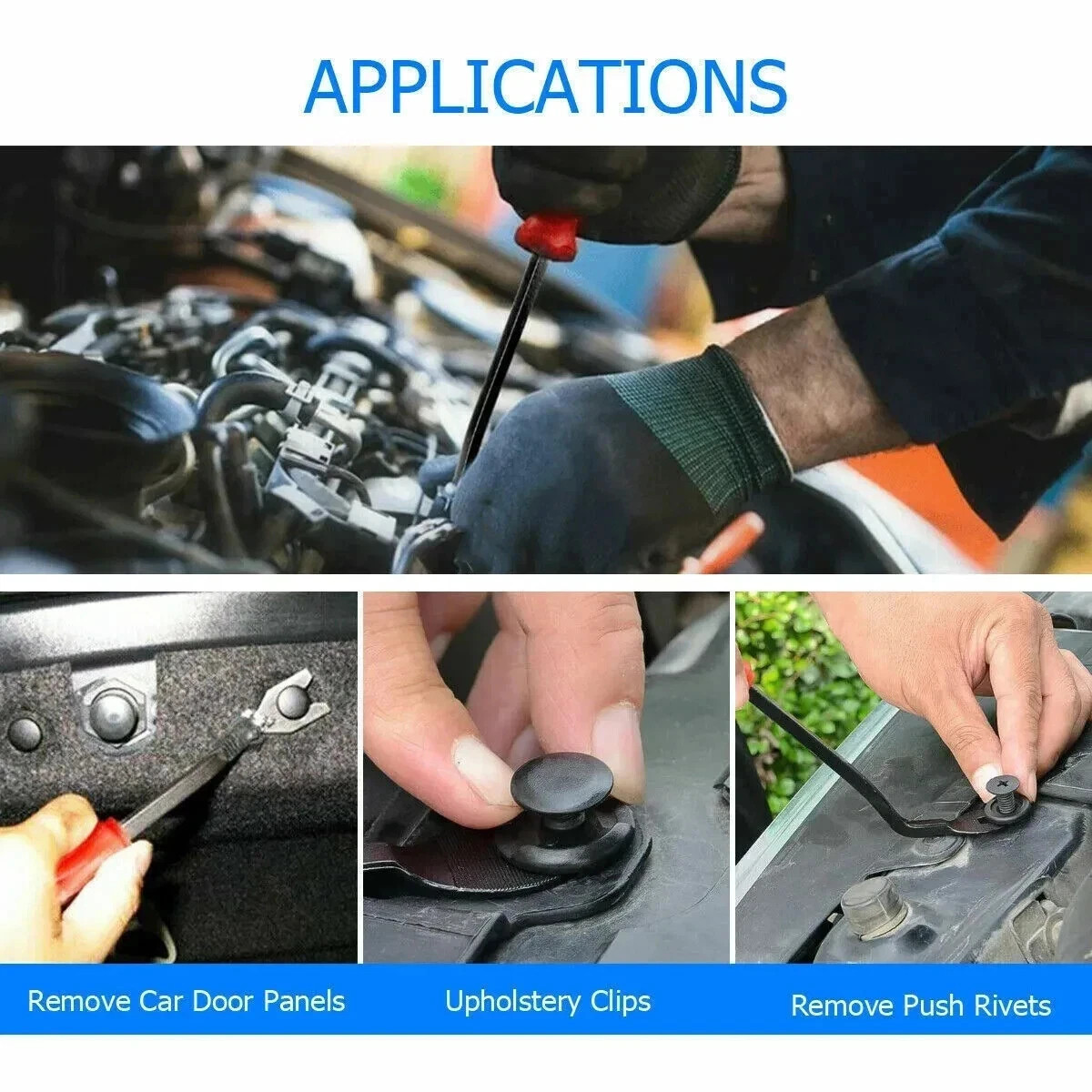 650 PCS Car Retainer Auto Fasteners Push Trim Plastic Clips Pin Rivet Bumper Kit