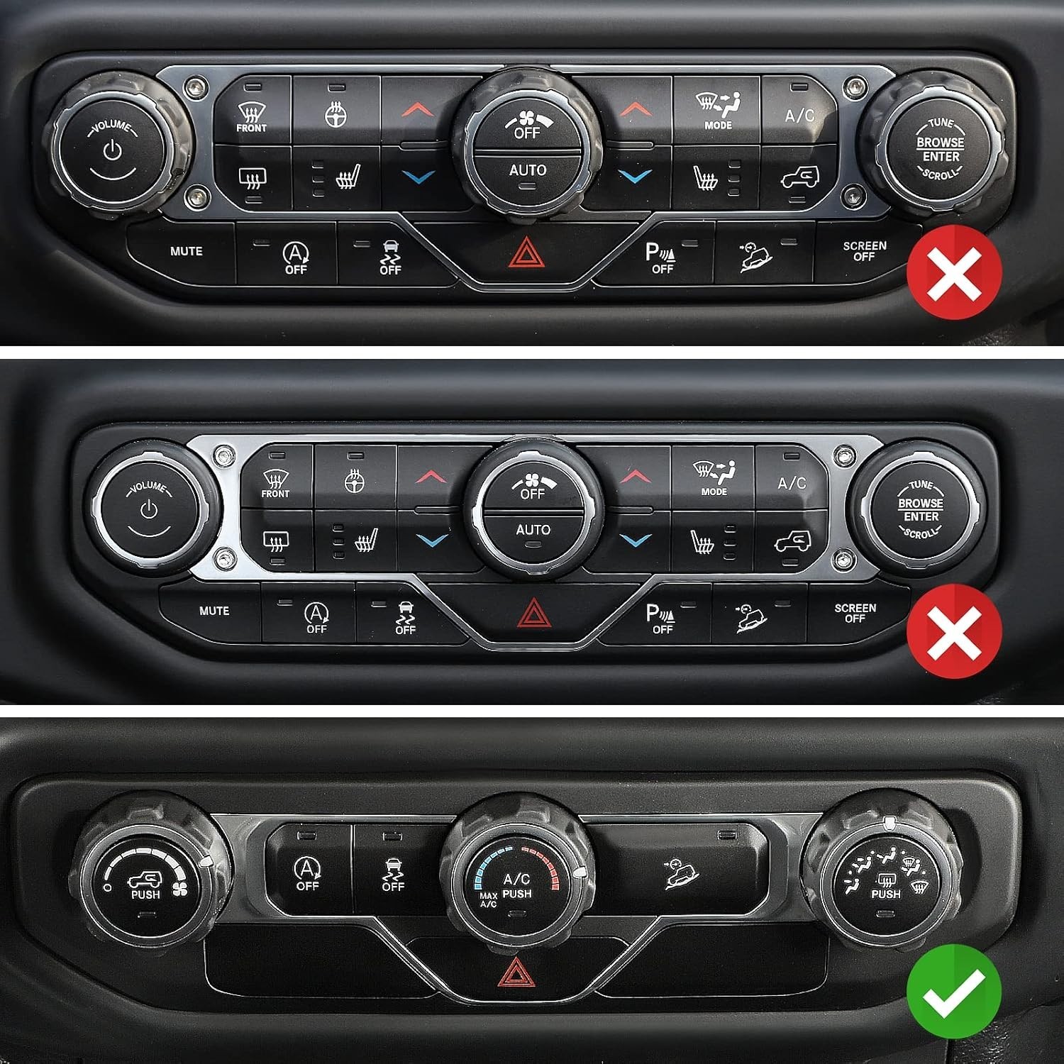 Aluminum Alloy Pink Switch Covers for Jeep Wrangler JL & Gladiator JT 2018-2023
