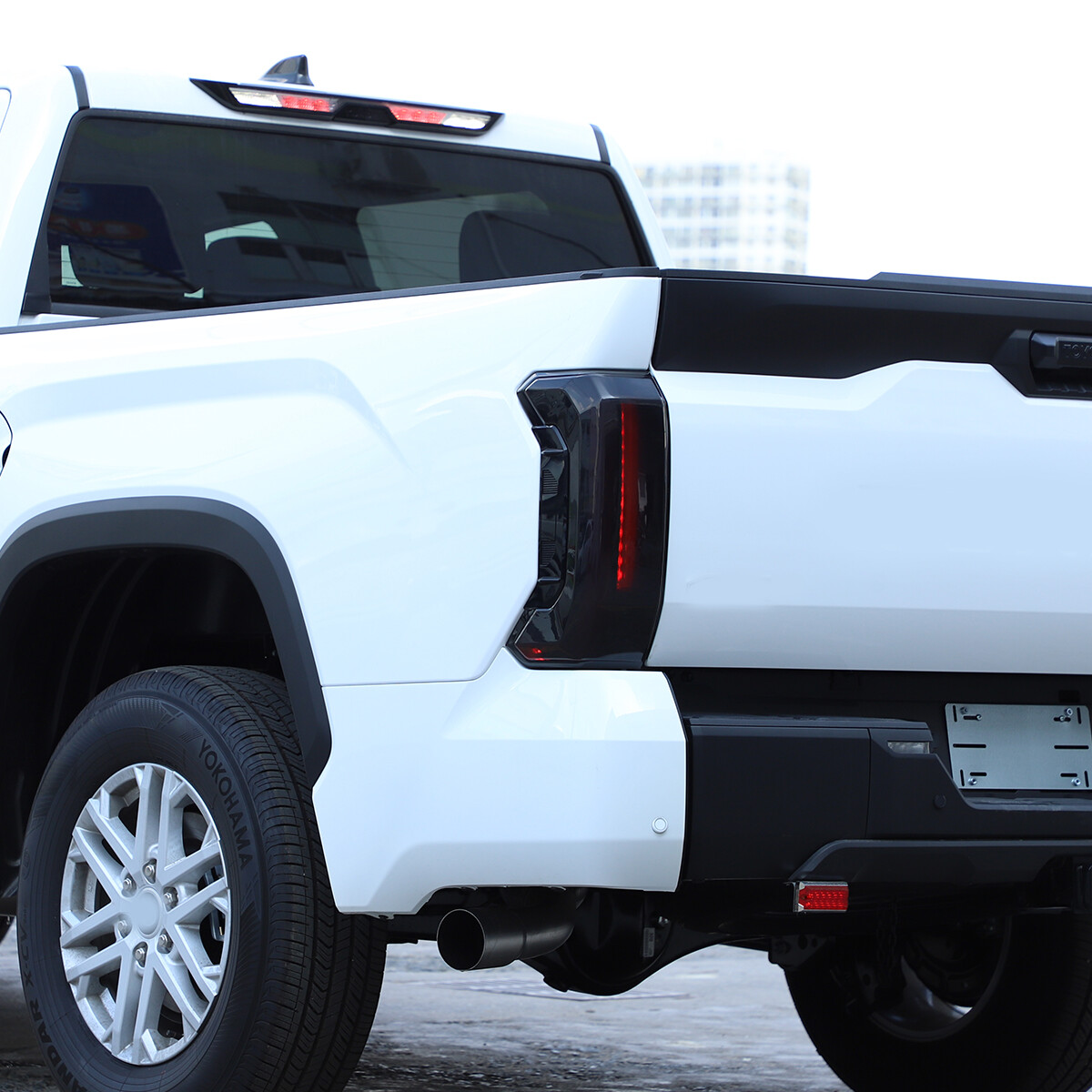 Smoked Blackout Tail Light Lamp Cover Bezel Overlay Trim For Toyota Tundra 2022+
