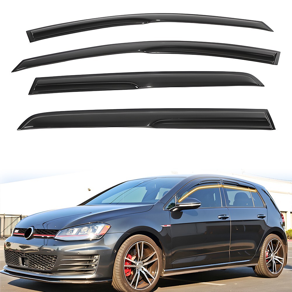 For 15-19 VW Golf Golf R GTI MK7 Mugen Style Window Visor Rain Guard Shade 4PCS