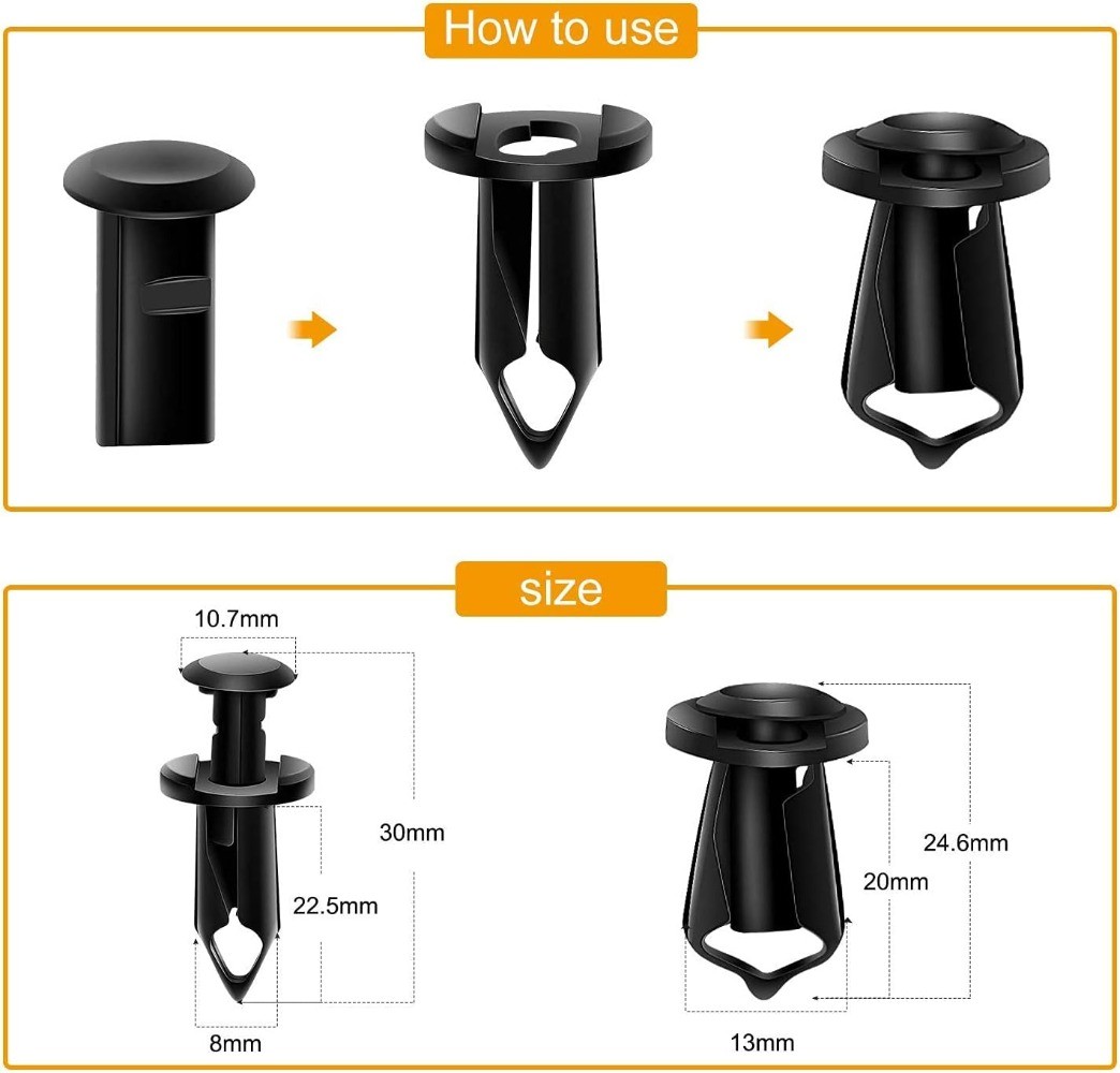 For Cadillac 35PCS U-nut Clip Engine Under Cover Splash Shield Body Bolts Bumper