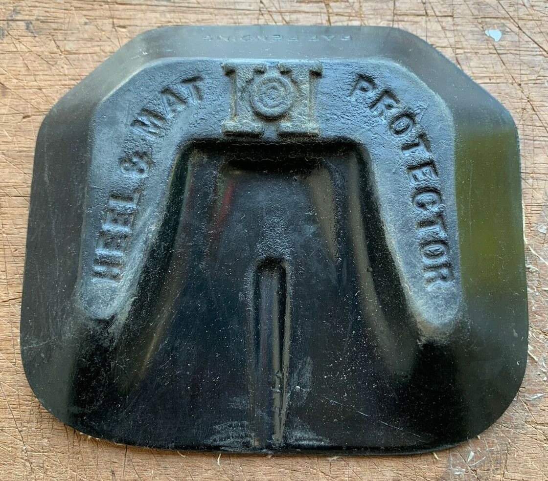 NOS 1pc Black Universal Car Pedal Heel Pat W/Heel-Eez Application- Fast Shipping