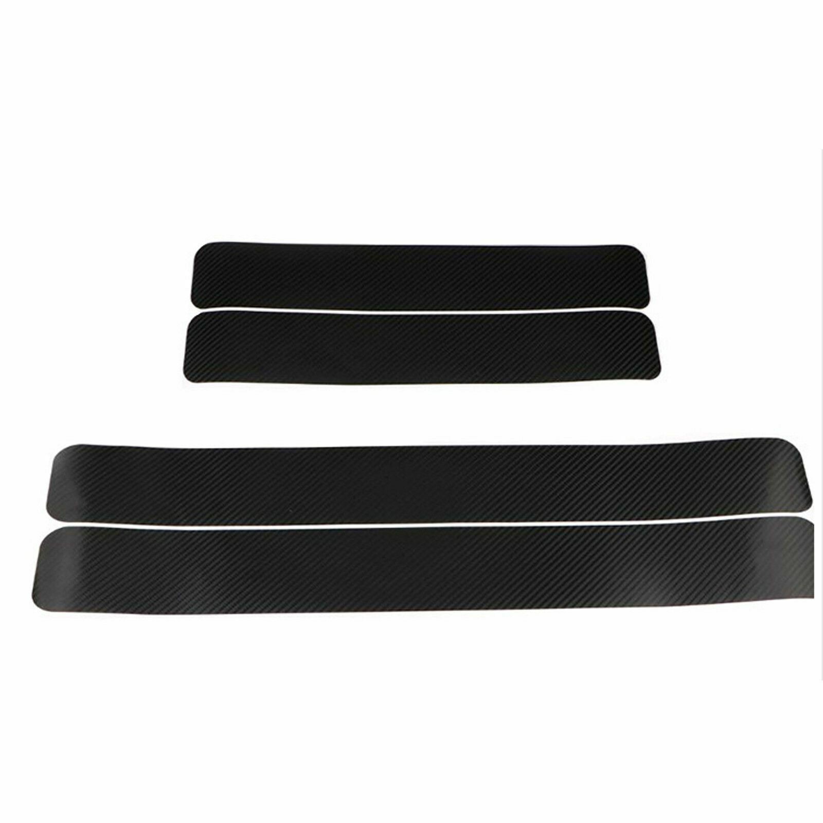 3D Car Door Plate Sill Scuff Cover Anti-Scratch Sticker Carbon Fiber Accessories
