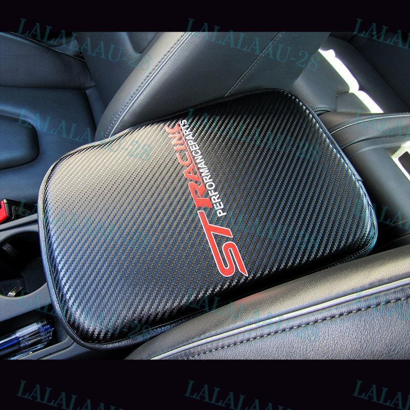 New Carbon Fiber Center Console Armrest For FORD FOCUS ST Cushion Mat Pad Cover