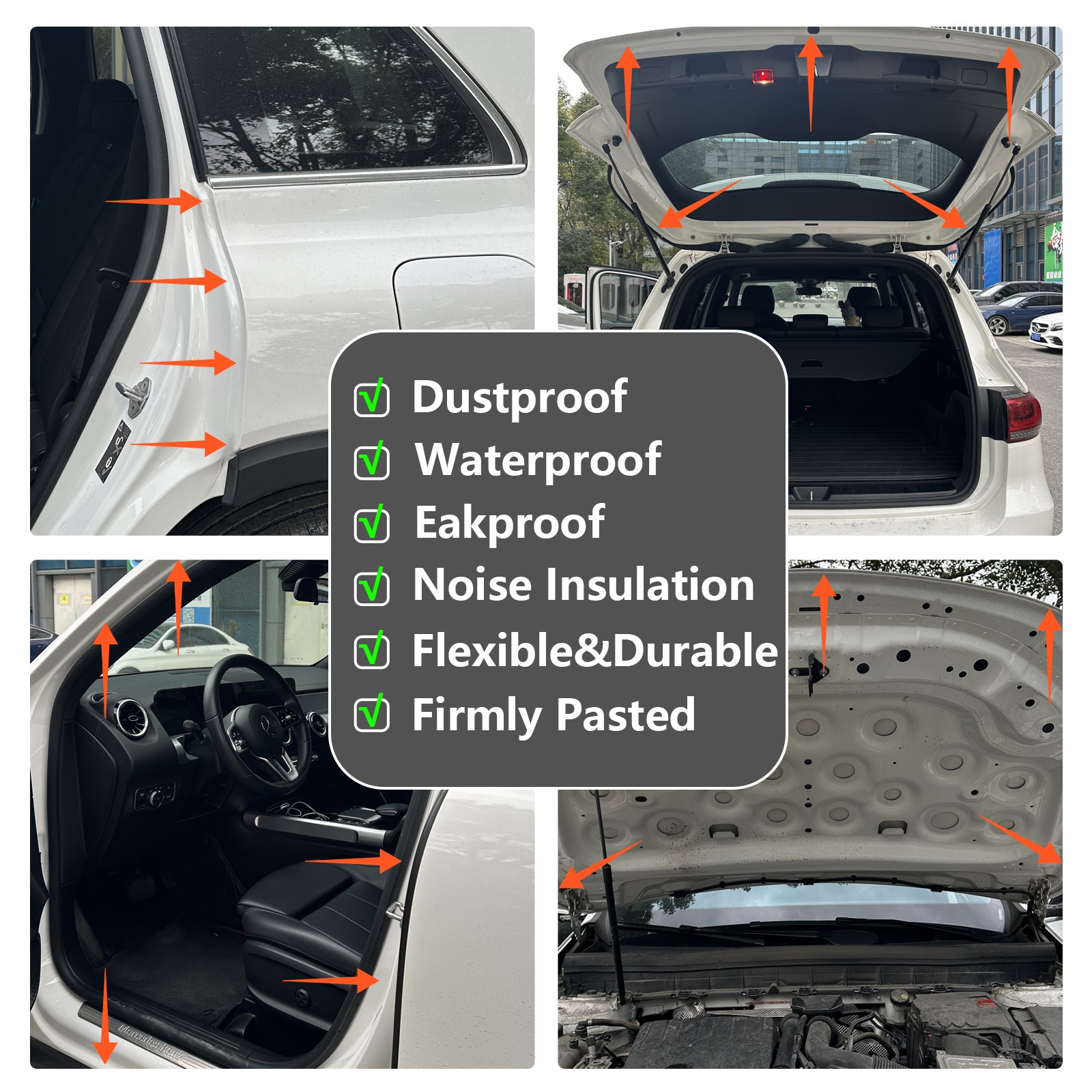 16M L-Shape Auto Door Trunk Seal Strip Rubber Weather Strip Edge Car Universal
