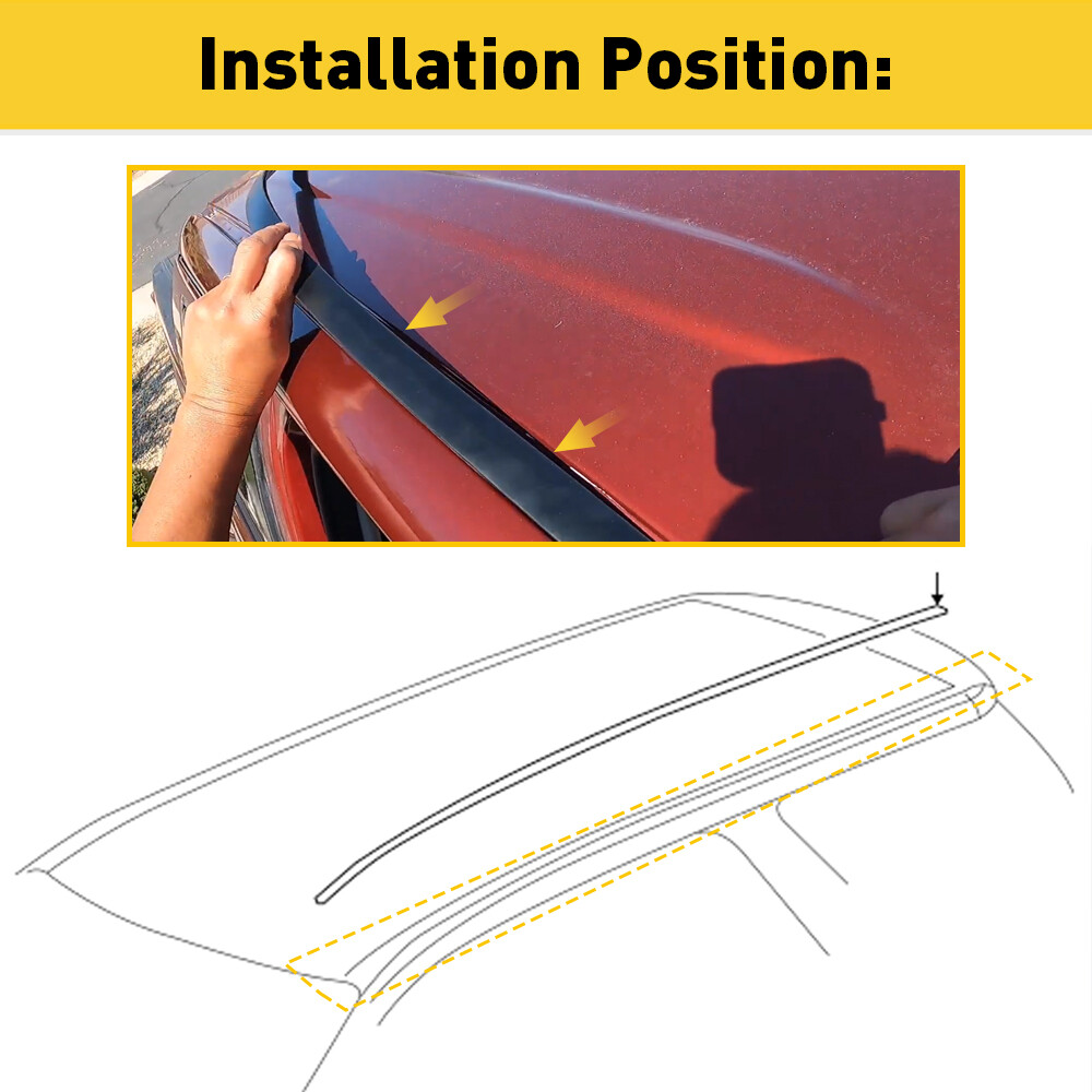For 2007-2020 Tundra Double Cab 2X Left+Right Roof Trim Molding Sealing Strip