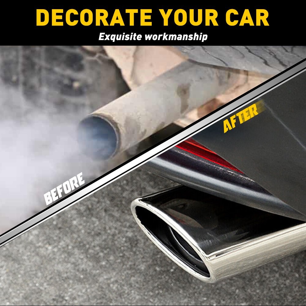 Chrome Durable Steel Silver Tip Fit Stainless Exhaust Outlet 1.5-2.4inch 1-10PCS