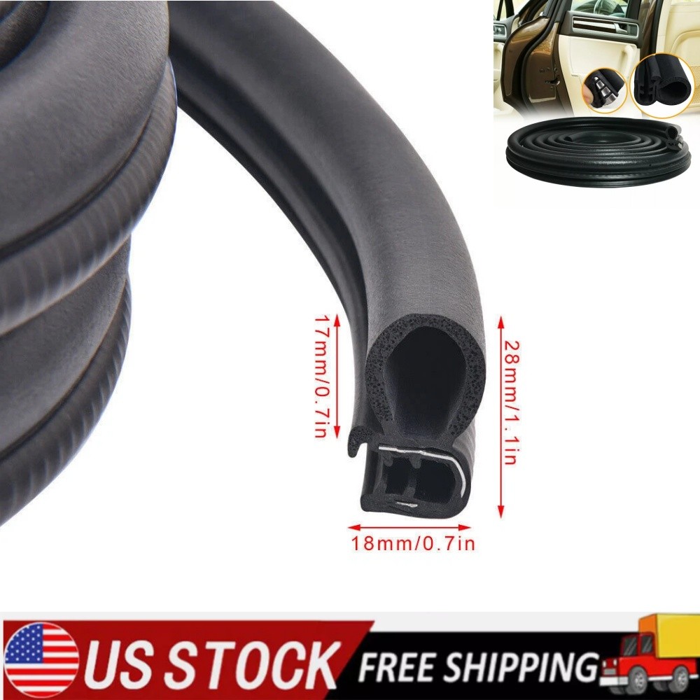 10ft Universal Auto Rubber Seal Weather Strip Door Window Trunk Hood Edge Trim