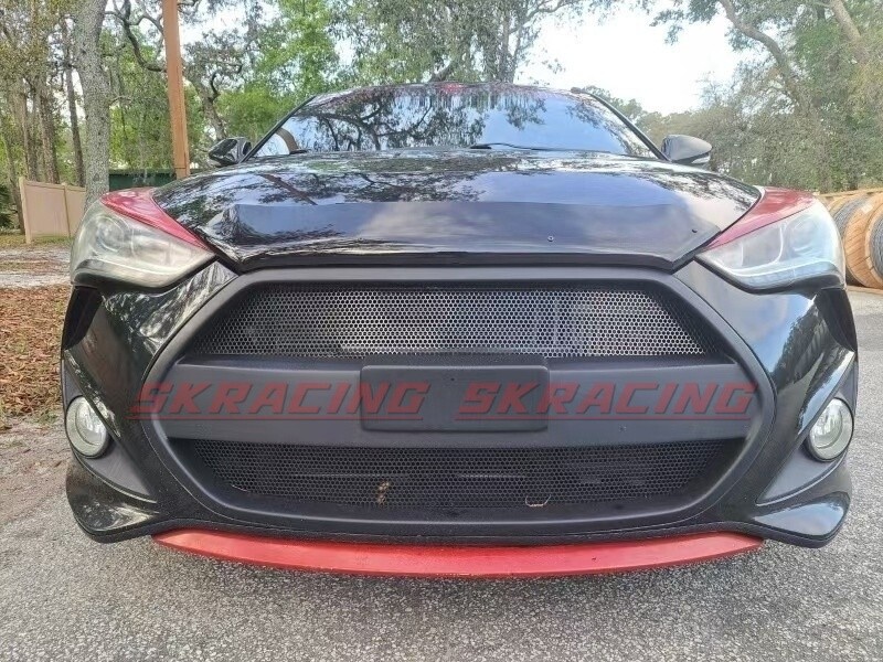 Forged/Carbon Fiber/Matte Black Front Bumper Grille For Hyundai Veloster Turbo