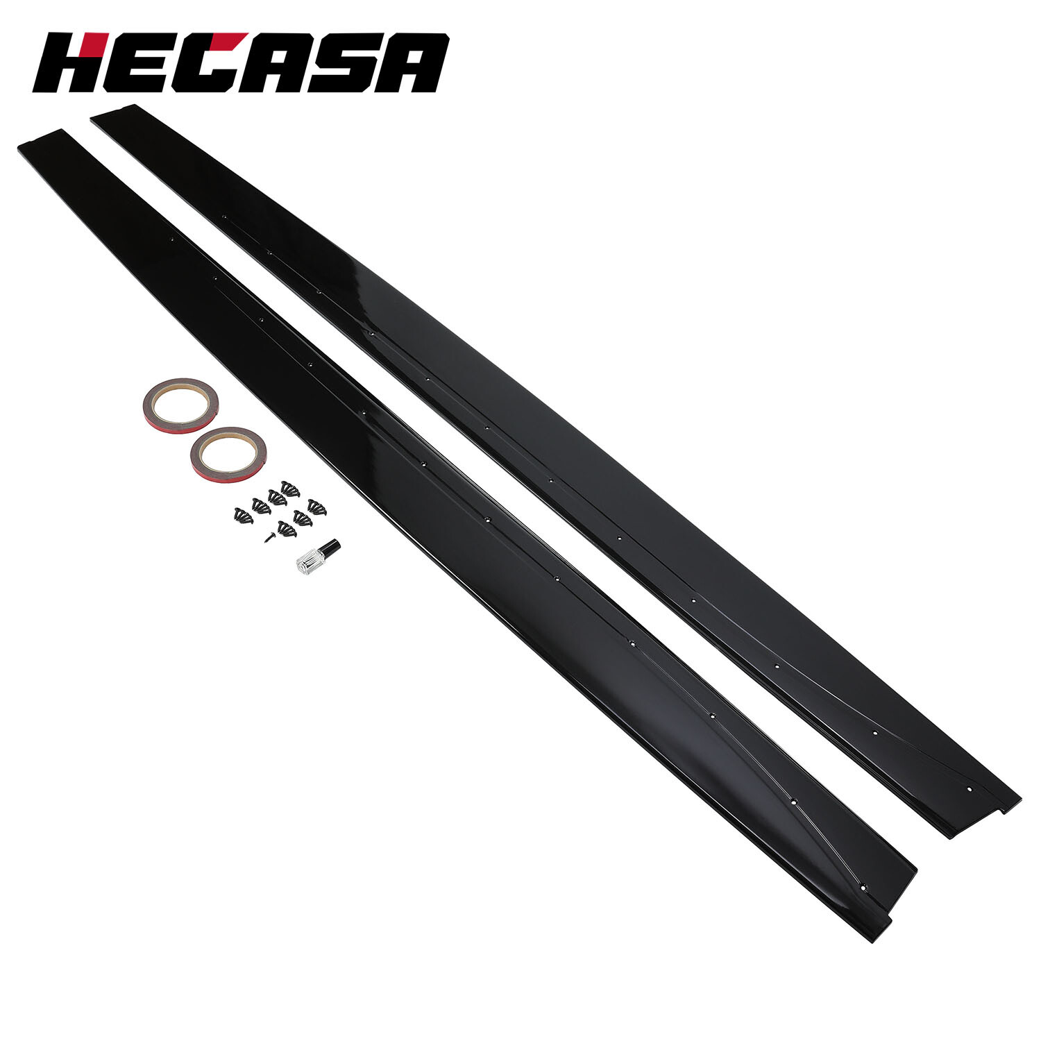 HECASA Gloss Black Side Skirts Extension Rocker Panel For 15-20 BMW F82 F83 M4