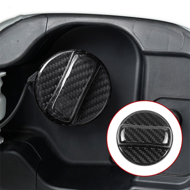 Luxury Real Carbon Fiber car Fuel Tank Cape Sticker For Honda Civic CRV URV
