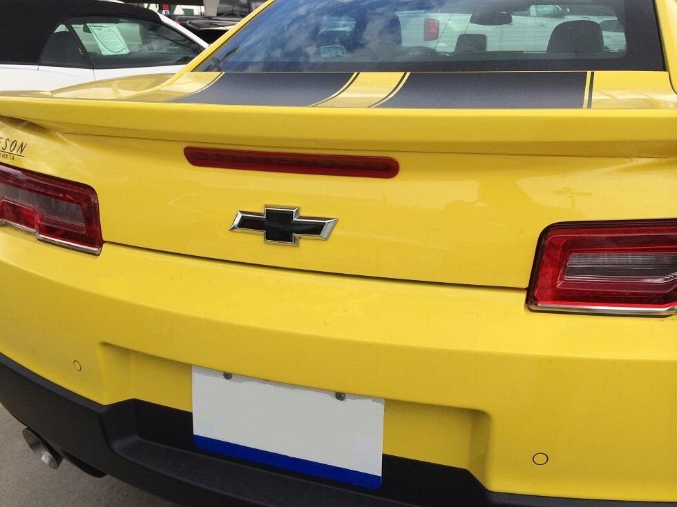 For 2010-2013 Chevy Camaro Front & Rear Emblem Insert Decal Gloss Black