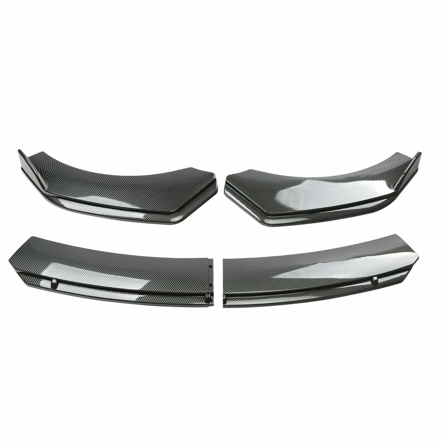 Front Bumper Lip Splitter Spoiler w/ Strut Rods For Ford Mustang GT Shelby GT500