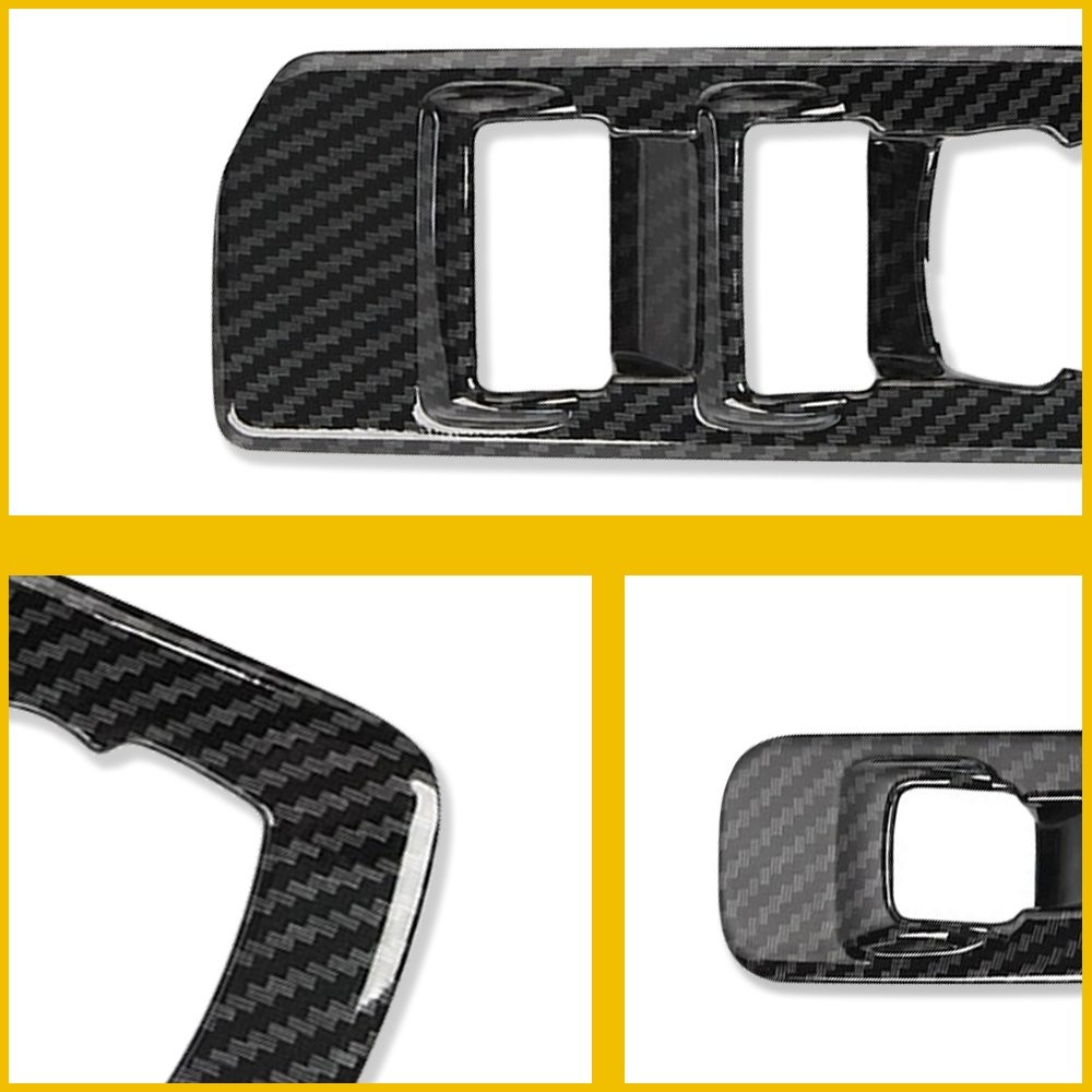 For 2015-2020 Ford F150 F-150 Carbon Fiber Window Lift Switch Button Panel Cover