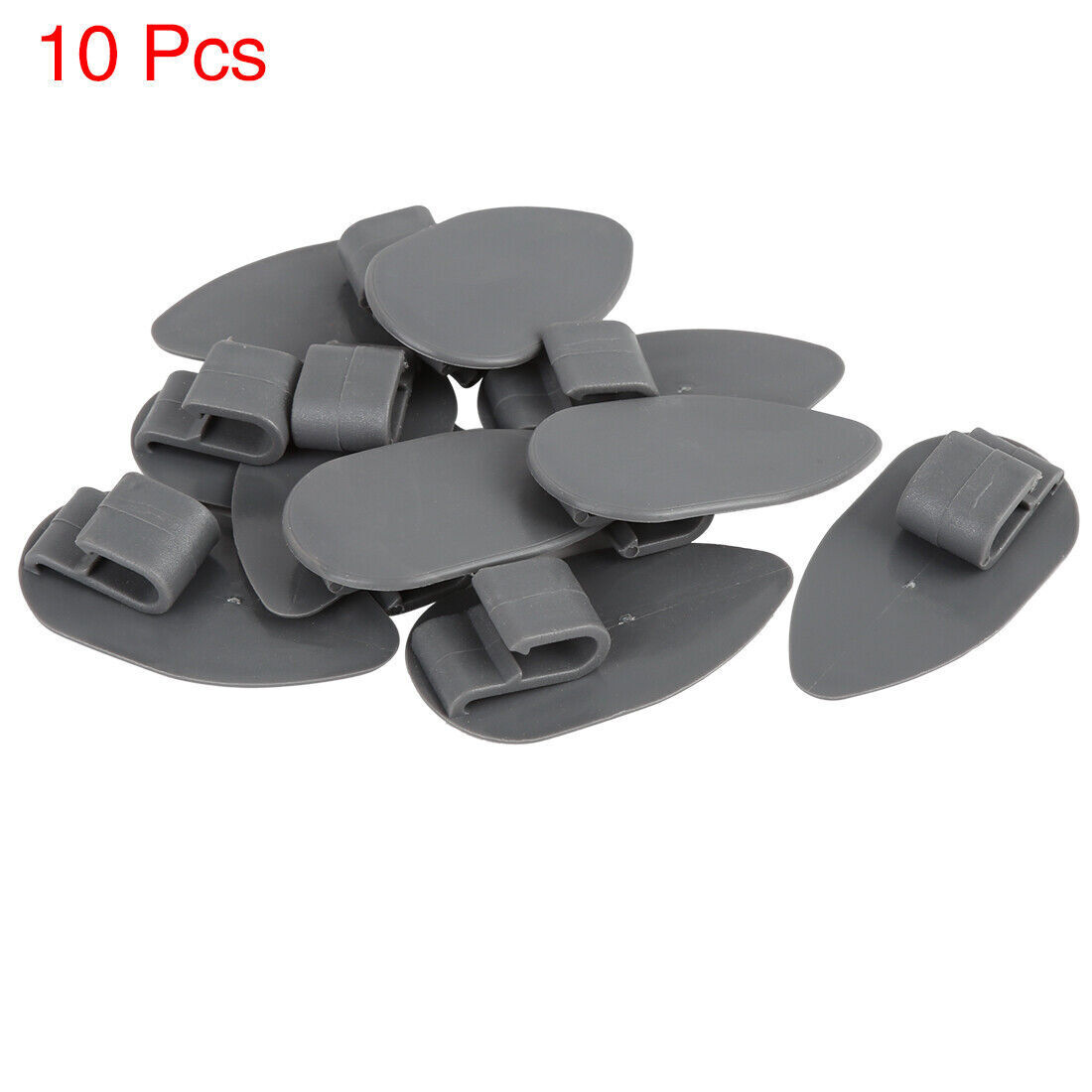 Universal Car Floor Mat Clips Fixing Grips Anti Slip Buckle Gray 28x56mm 10pcs