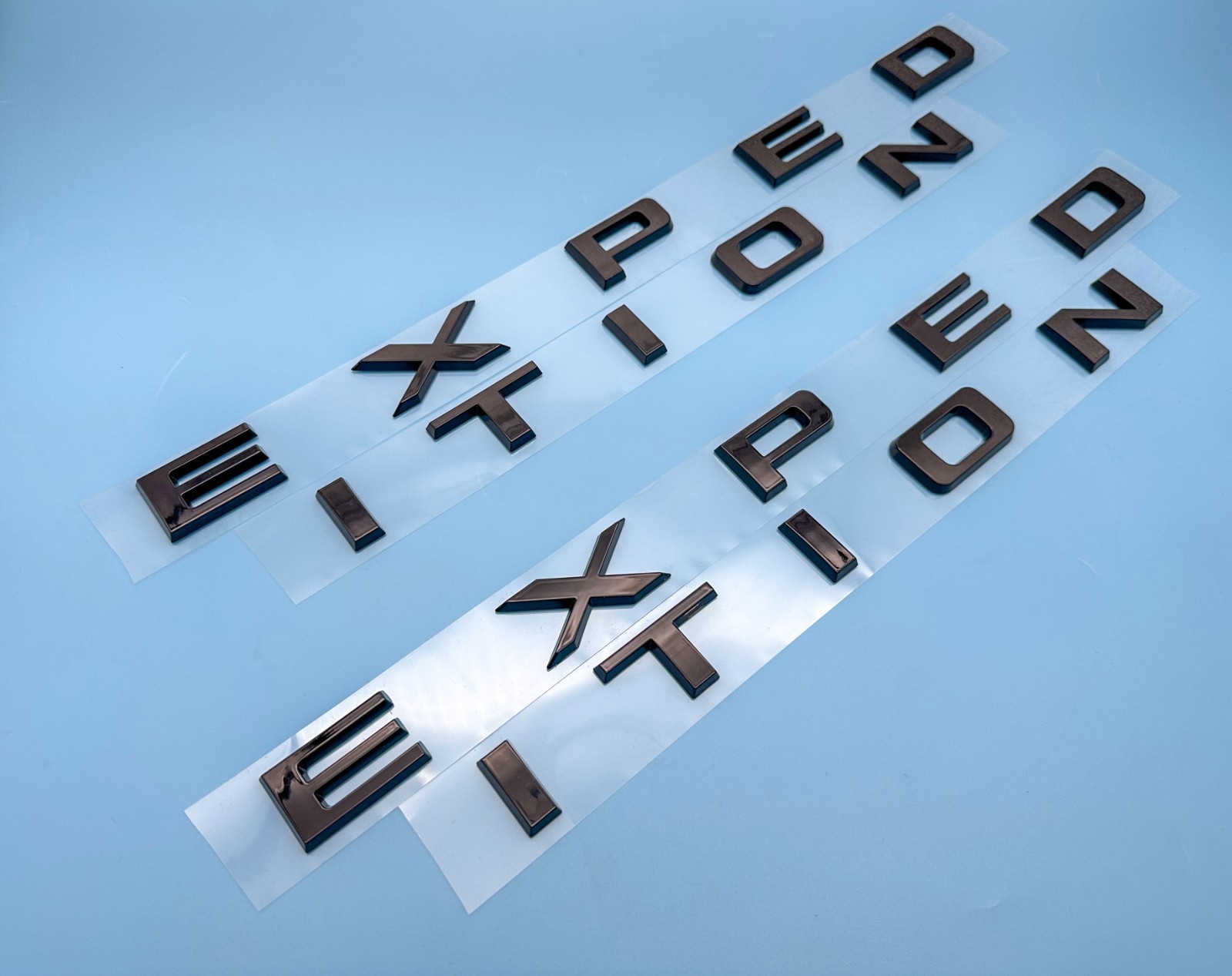 Gloss Black Front Tailgate EXPEDITION Letters Emblem FIT 2022-2026 EXPEDITION