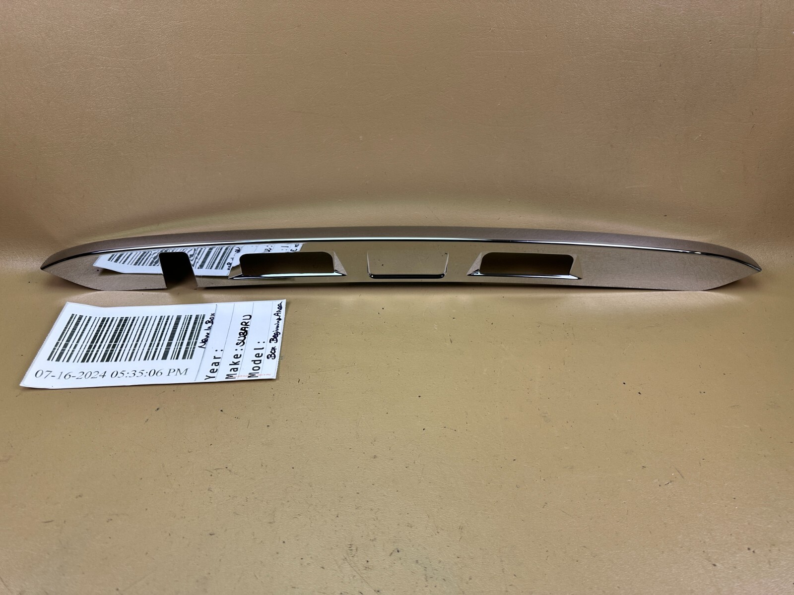 NEW 2013-2016 SUBARU IMPREZA REAR TRUNK LID MOLDING TRIM CHROME OEM 91112FJ180