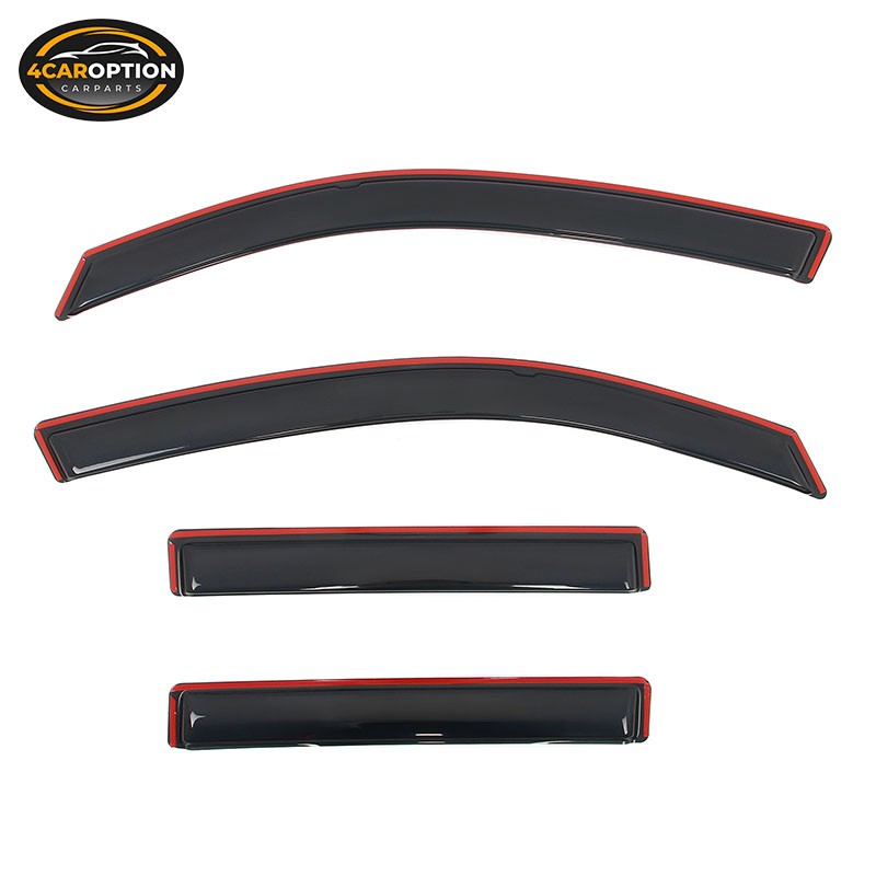 In-Channel Window Visors Fit 17-25 Honda Ridgeline Rain Sun Guard Vent Deflector