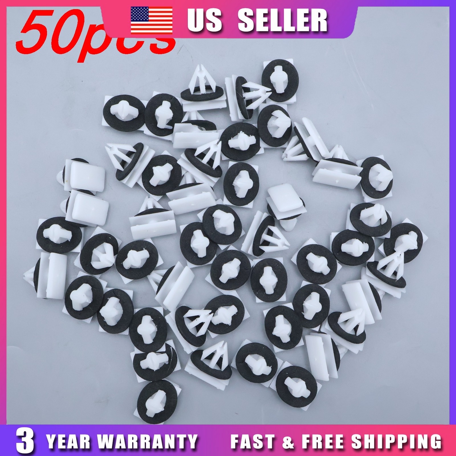Fits Ford F-150 Lightning F-250 F-350 Super Duty 2023-2025 50x Bumper Trim Clips