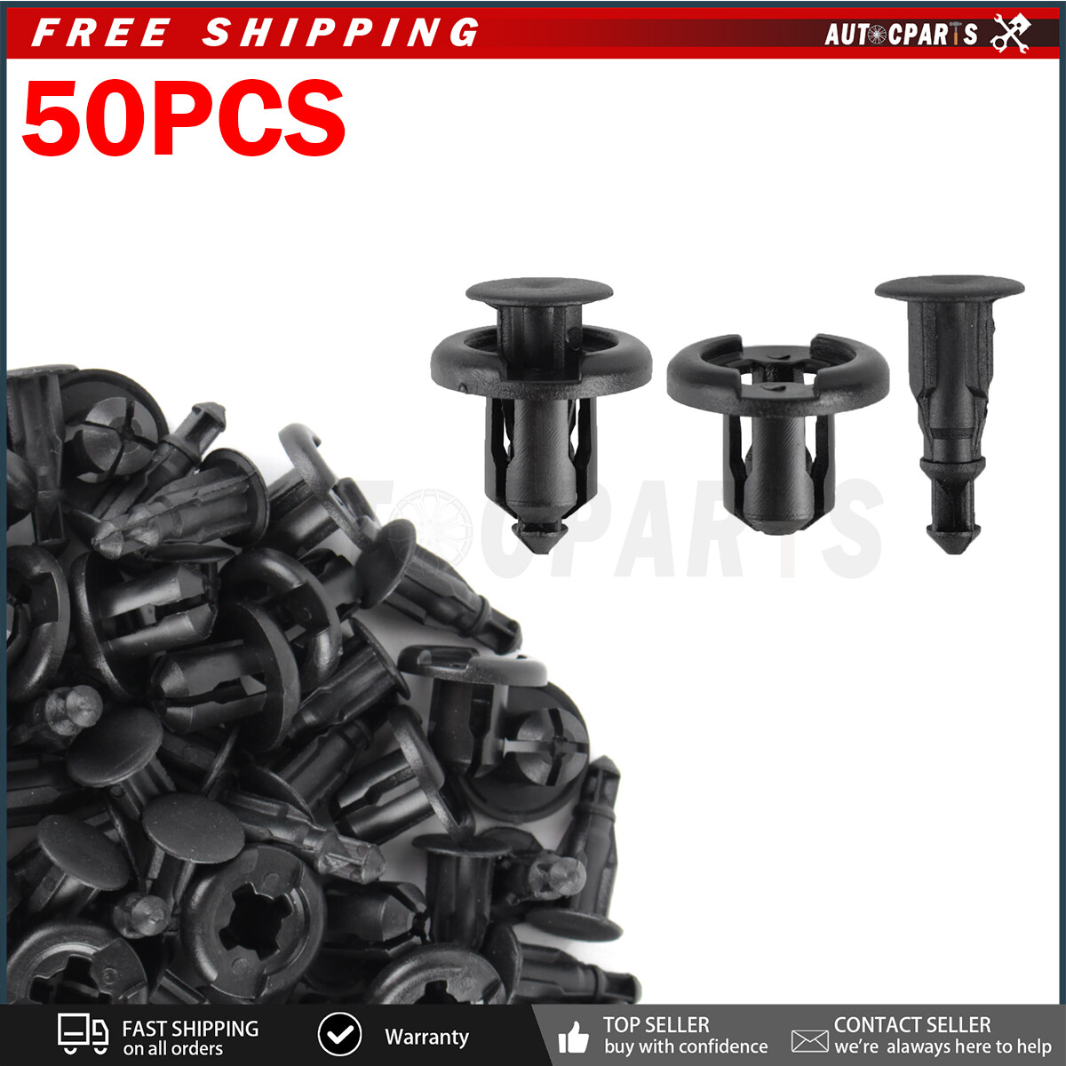 50P Screw Fender Rivet Fastener Bumper Clip Retainer For 1996-2010 Honda Odyssey