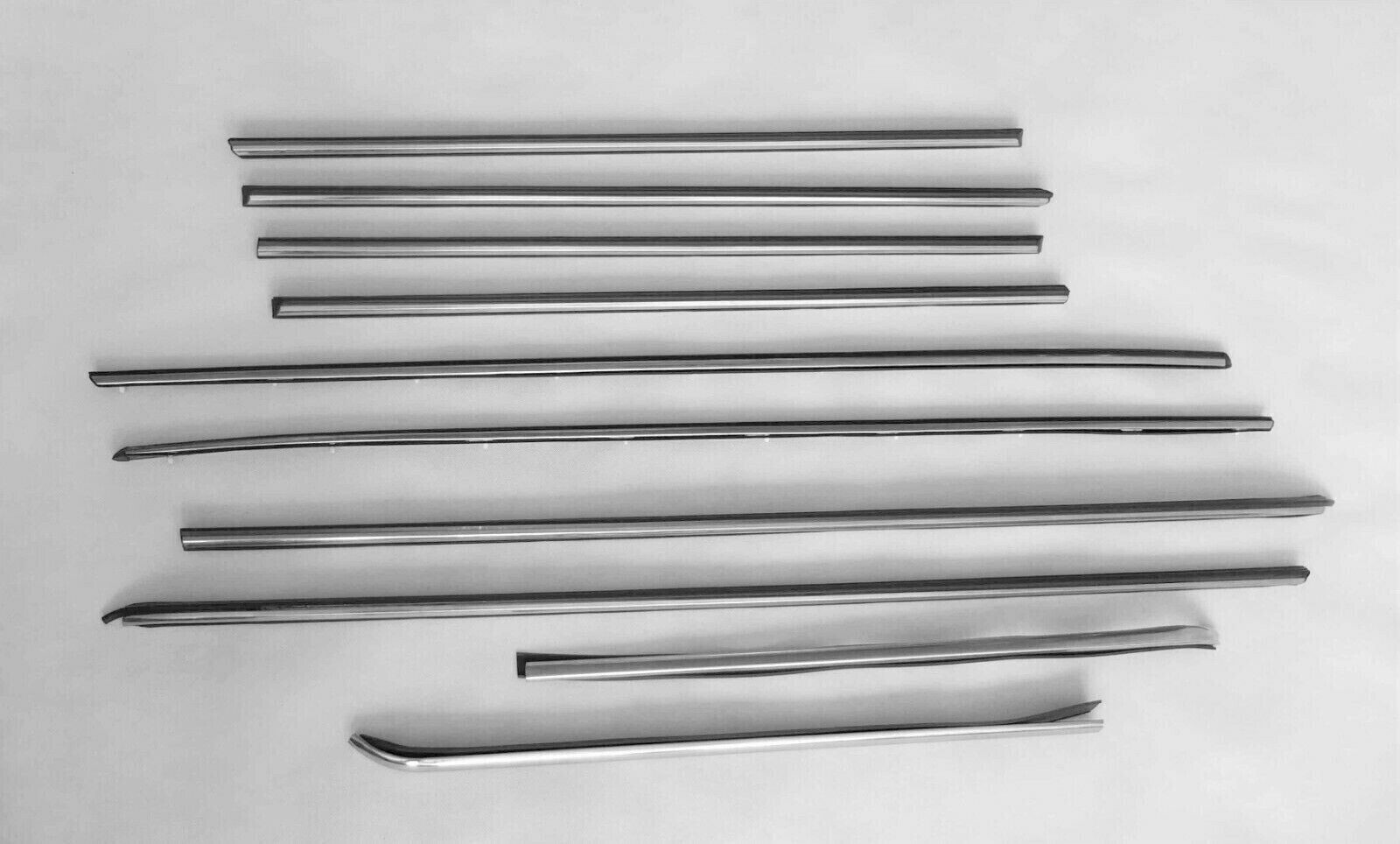Mercedes Benz W114 W115 Sedan 4 Doors CHROME SIDE Mouldings Trim 10 PCS S.STEEL