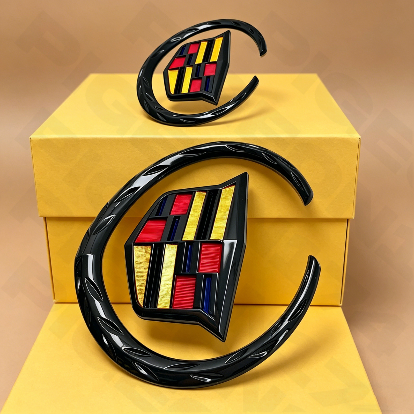 Front Grille & Rear Trunk Lid Emblem Badge For Escalade ATS CTS STS Accessories