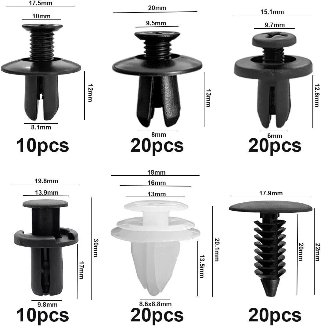 Car Parts Body Bumper Rivet Retainer Trim Molding Push Pin Clip Accessories Kits