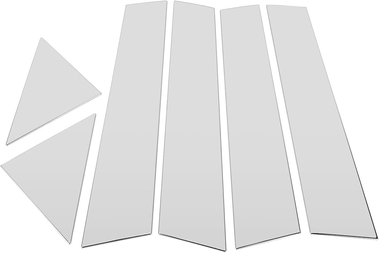 6Pcs Silvery Pillar Posts Window Trim Cover For Chrysler 300 300C 2005-2010