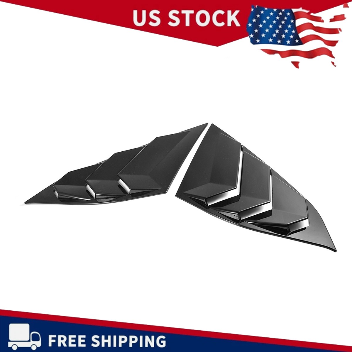 For 2018-2022 Honda Accord JDM Gloss Black Side Vent Rear Window Quarter Louver*