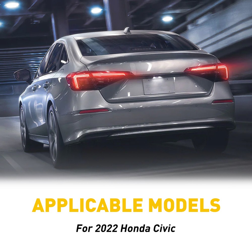 For 2022 Honda Civic 11th Glossy Black Pillar Post Door Trim Car Auto Accessory