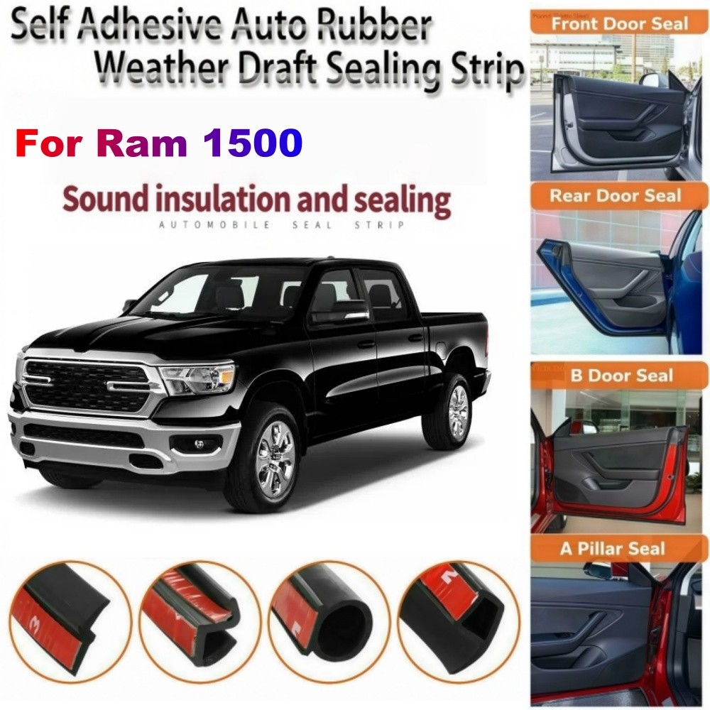 Door Rubber Seal Strip Weather Draft Wind Noise Reduction Trim Kit For Ram 1500