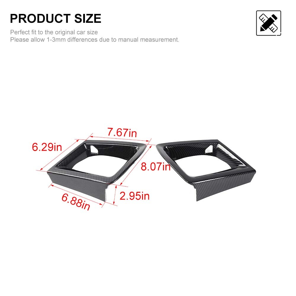 ?2x Front Bumper Grille Side Air Vent Covers Guard kit Trim for Ford Mustang 24+