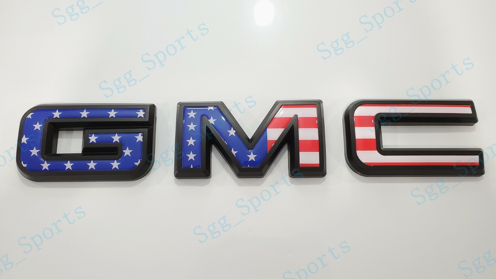 2021-2023 GMC YUKON YUKON XL Rear Tailgate Blue American USA Flag OVERLAY Emblem