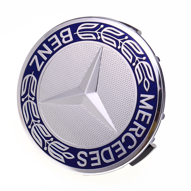 Blue Fit-For Mercedes-Benz C350 Wheel Center Caps Emblem Rim Hub Cover Badge NEW