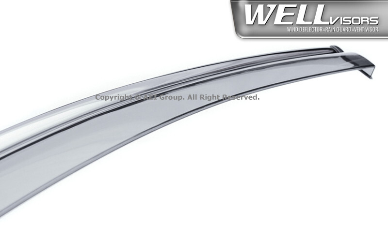 WELLvisors for Cadillac XTS SEDAN 13-19 Deflectors Window Side Visor Chrome