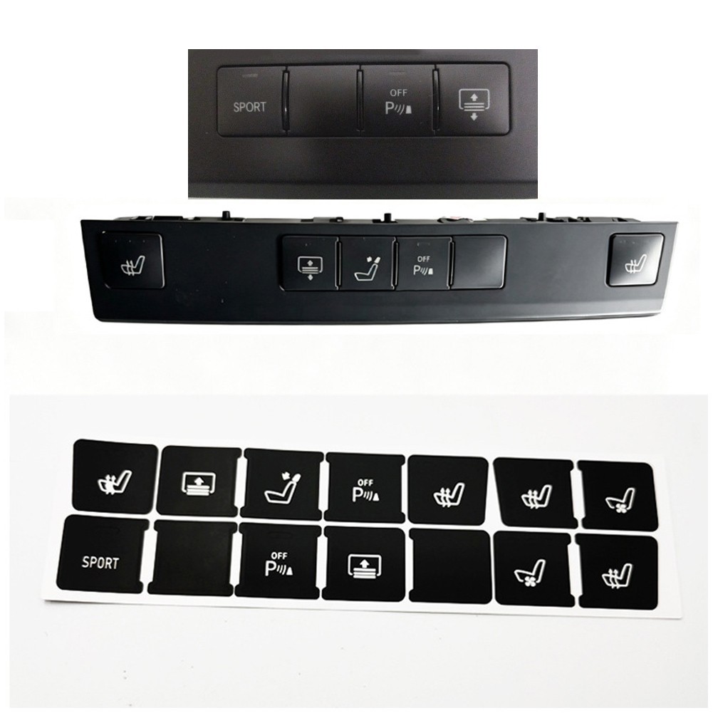 Sport Mode Sticker Heated Seat Decal Black Overlay Design High Grade Vinyl