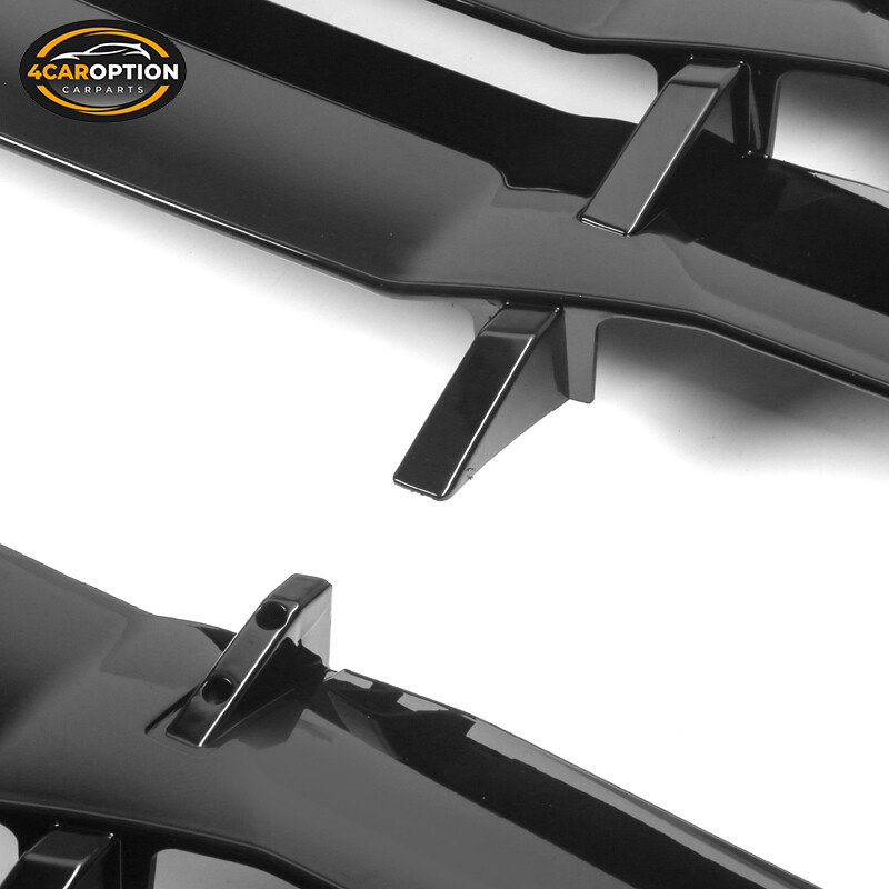 Fit 11-23 Dodge Charger Rear Window Louver Cover IKON Style Gloss Black ABS 2PCS