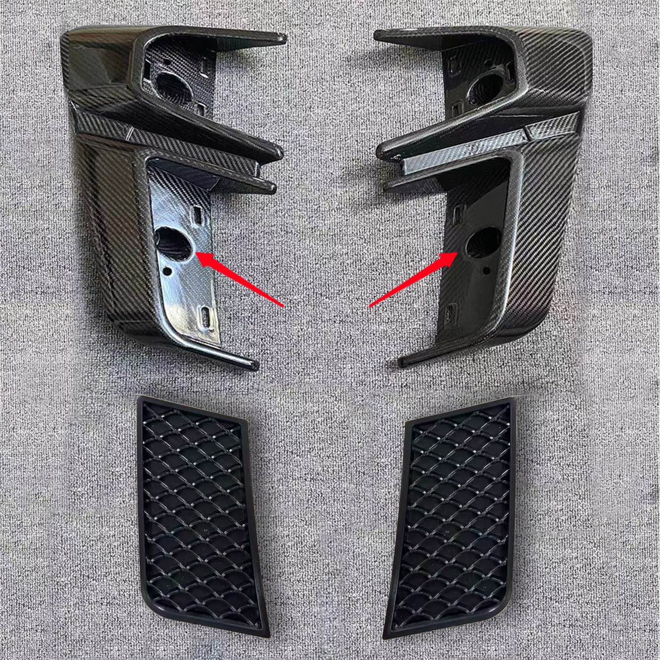 For Benz W463 W464 G500 G63 Brabus ABS Front Wheel Fender Vent Grid Mesh Trim