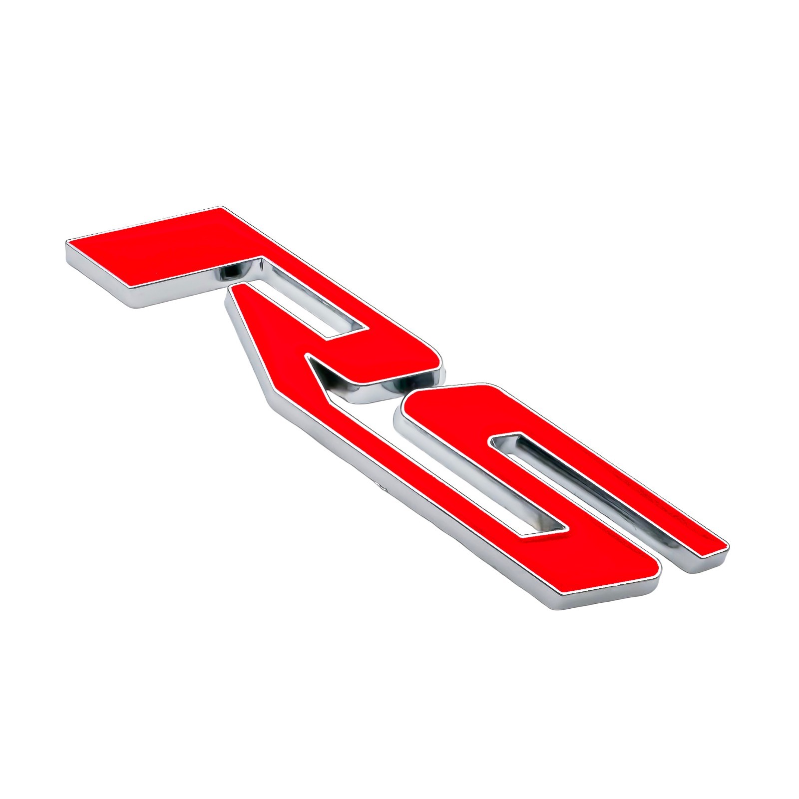 2Pc Set Chrome Red Grille RS Emblem Racing Sport 3D Metal Rear Badge For Camaro