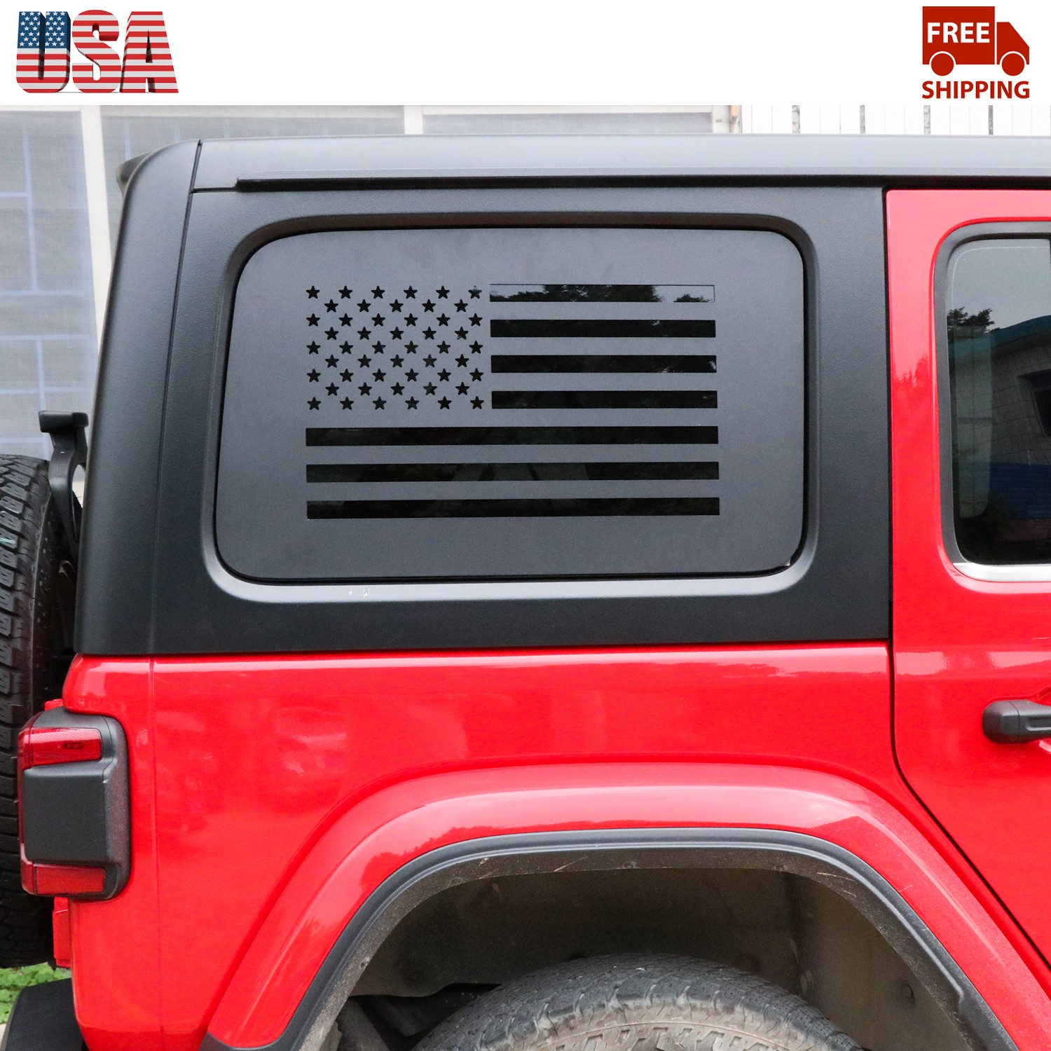 Aluminum Rear Window Glass Armor Cover Accessories For Jeep Wrangler JL 2018+ X2