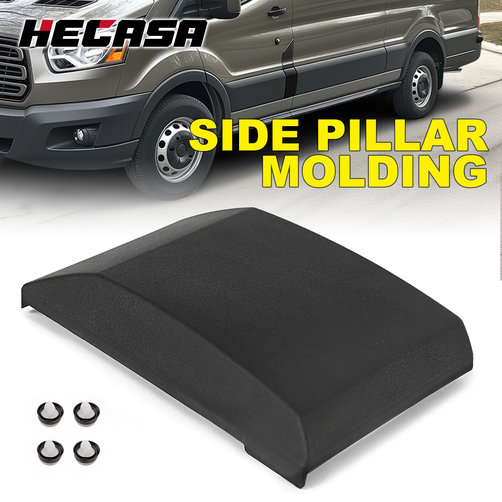 For 15-20 Ford Transit LH Molding Trim Fuel Door Gas Cap Hatch Cover w/Clips