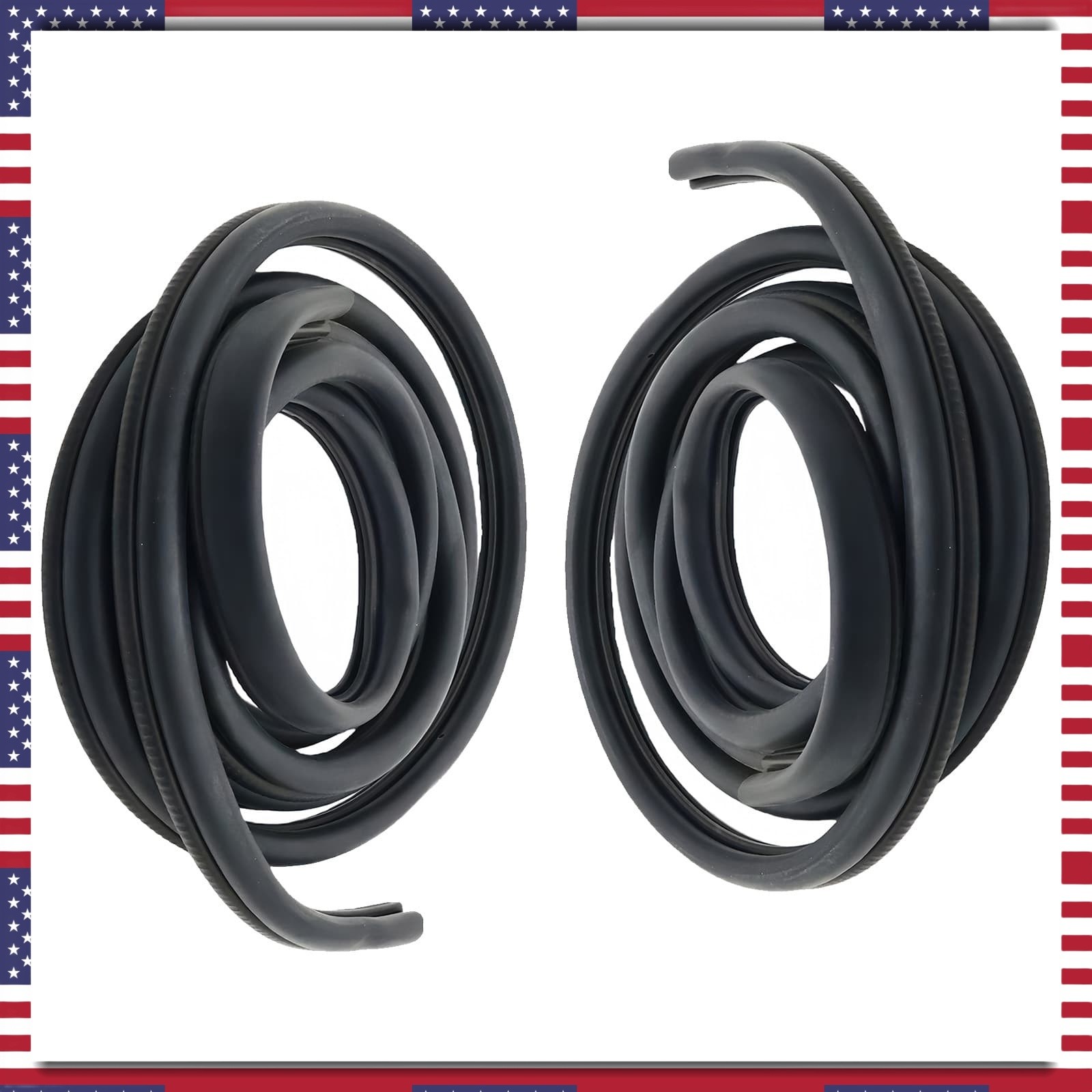 For 86-07 Peterbilt 377 359 379 330 380 Rubber Door Seals Weatherstrip Pair Set